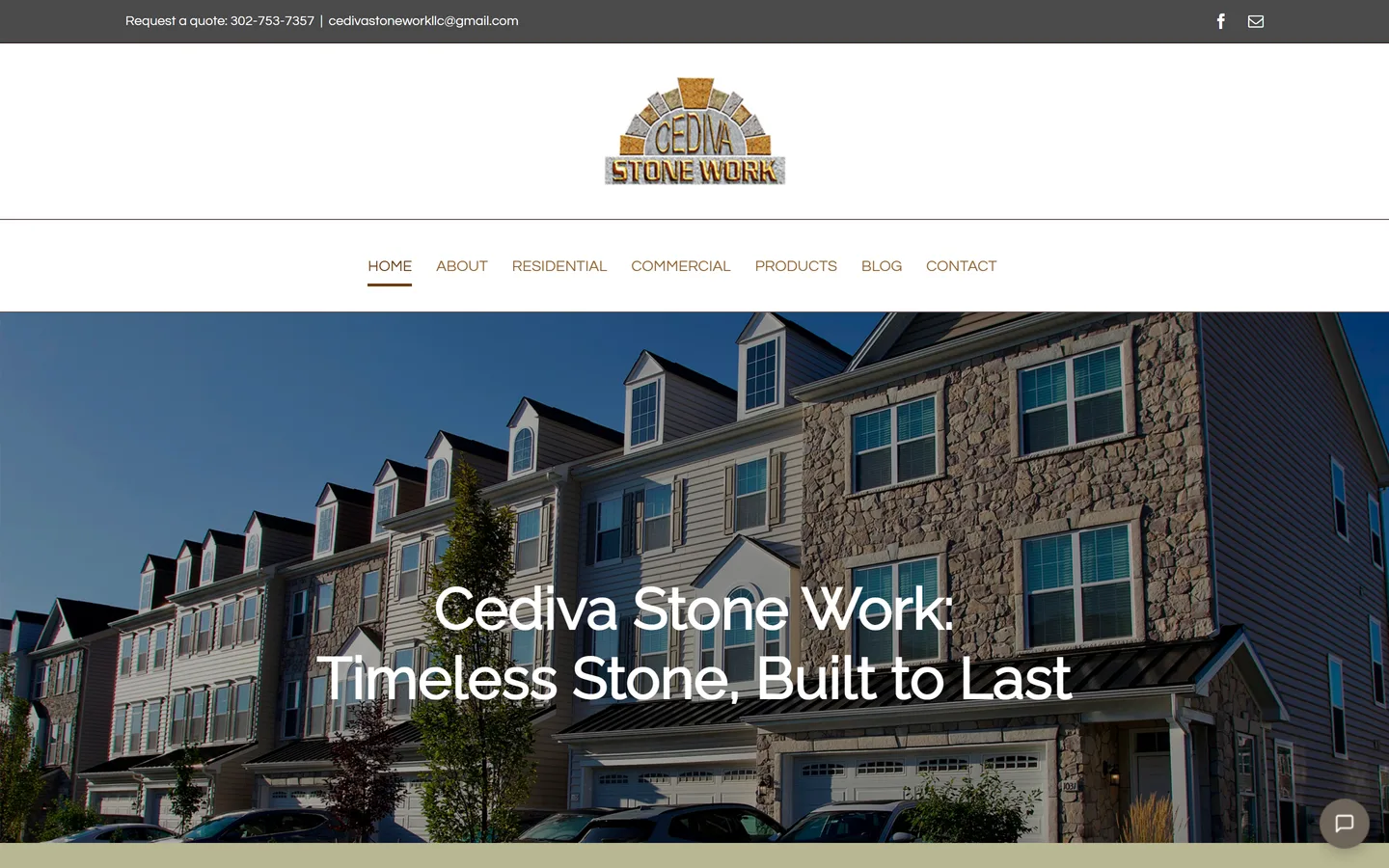 Cediva Stone Work website built by Proto Node Labs